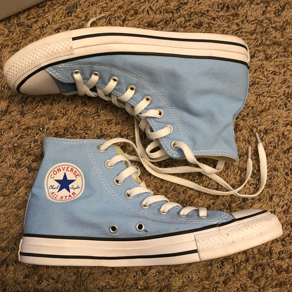 Blue Converse High Top Chuck Taylors💙